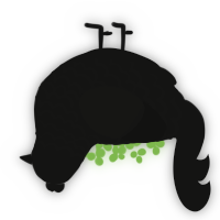 Jillian, a black chicken with a lace pattern