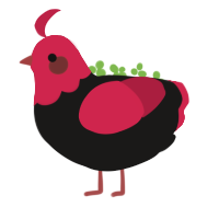 (unnamed), a sable and crimson chicken with a head pattern