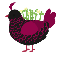 (unnamed), a sable and maroon chicken with a lace pattern
