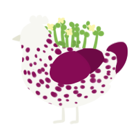 cough medicine, a white and wine chicken with a speckle pattern