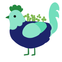 navy navy, a navy and mint chicken with a head pattern