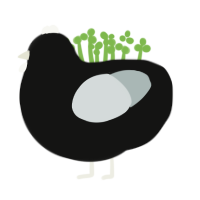 paper cutout, a black and silver chicken