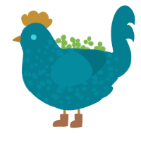 diego, a sea chicken with a speckle pattern