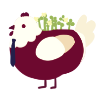 Jade, a maroon and cream chicken with a head pattern