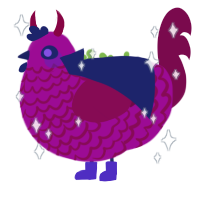Blackberry Bush, a plum and wine chicken with a lace pattern