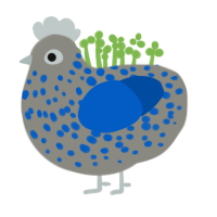 wallpaper, a ash and ultramarine chicken with a speckle pattern