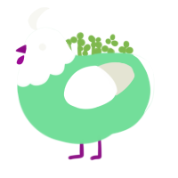 Stickbug, a spring and white chicken with a head pattern