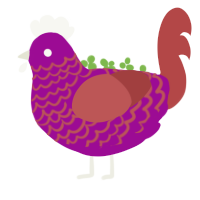 (unnamed), a plum and red chicken with a lace pattern