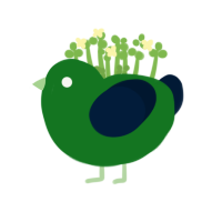 BEAN, a leaf and tumblr chicken