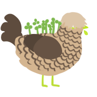 たけのこの里, a beige and bark chicken with a lace pattern