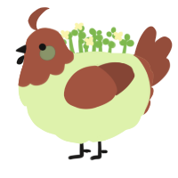Funereal, a apple and russet chicken with a head pattern