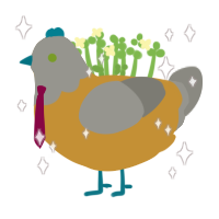 count the money, a gold and ash chicken with a head pattern