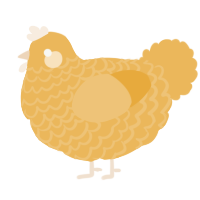 A honey chicken with a lace pattern