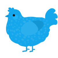 A sky chicken with a speckle pattern