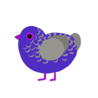 Zoom error code, a indigo and ash chicken with a half-lace pattern