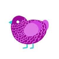 (unnamed), a plum and orchid chicken with a lace pattern