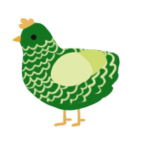 A leaf and lemon chicken with a lace pattern