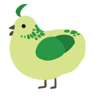 A lemon and viridian chicken with a neck-speckle pattern