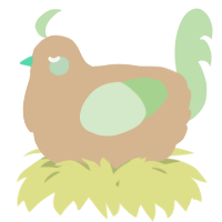 A beige and gluppy chicken