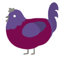 Cobbler, a wine and overcast chicken with a head pattern