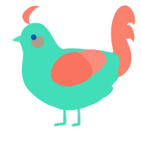 A crimson and sea chicken
