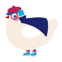 A cream chicken