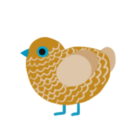 (unnamed), a ochre and beige chicken with a lace pattern