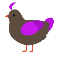A bark and amethyst chicken
