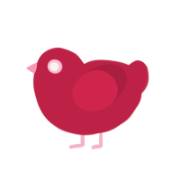 Holly, a crimson chicken