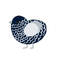 Ellipsis, a tumblr and mist chicken with a lace pattern