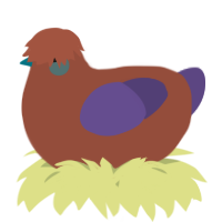 A russet and overcast chicken