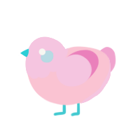 Fizzy cola, a rose and pink chicken with a head pattern