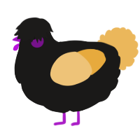 A sable and honey chicken