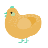 A honey chicken with a half-lace pattern