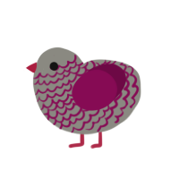 KING, a ash and wine chicken with a lace pattern