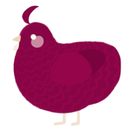 A maroon chicken with a lace pattern