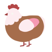 A brown and rose chicken with a head pattern