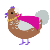 A brown and silver chicken with a half-lace pattern