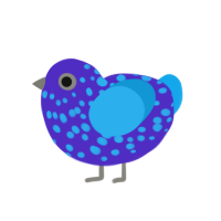 (unnamed), a indigo and sky chicken with a speckle pattern