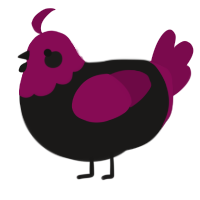 A sable and wine chicken with a head pattern