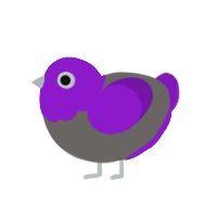 (unnamed), a grey and violet chicken with a head pattern