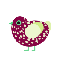 (unnamed), a maroon and apple chicken with a speckle pattern