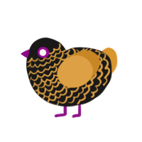 (unnamed), a sable and orange chicken with a lace pattern