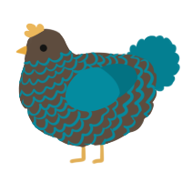 A bark and sea chicken with a lace pattern