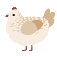 A cream and beige chicken with a half-lace pattern