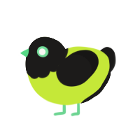 (unnamed), a lime and sable chicken with a head pattern