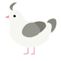 A white and ash chicken