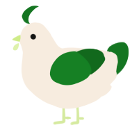 A cream and leaf chicken