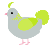 A silver and lime chicken with a neck-speckle pattern