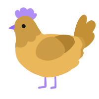 A honey and gold chicken with a head pattern